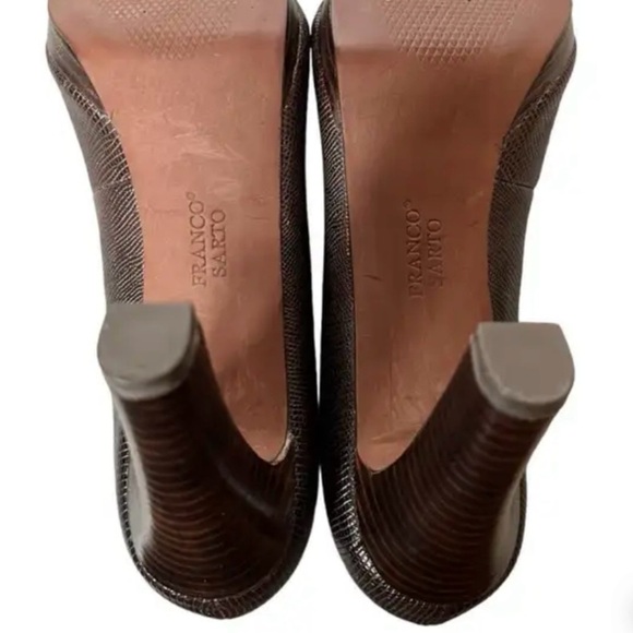 FRANCO SARTO Baroque Platform Heel, Rounded Toe, Brown - Picture 6 of 9